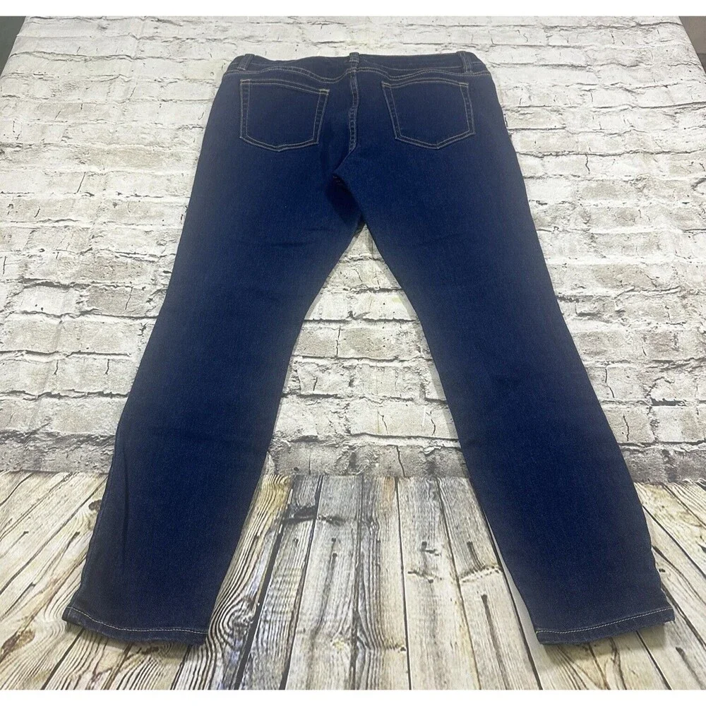 MICHAEL KORS Womens Jeans 8P Blue Izzy Skinny Dark Blue Stretch Denim‎ Mid Rise